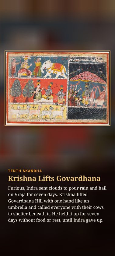 A Bhagavatam painting as the wallpaper
