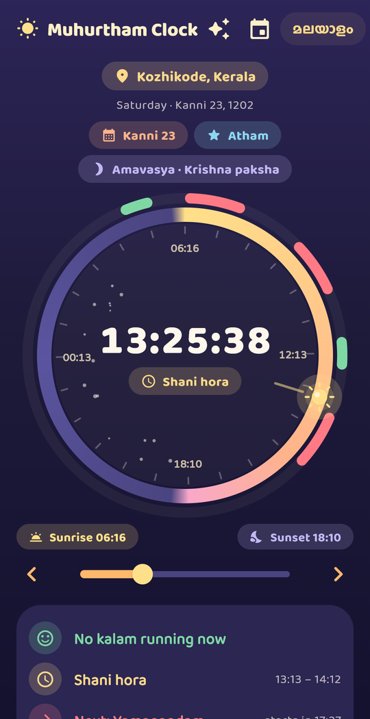 The clock in English